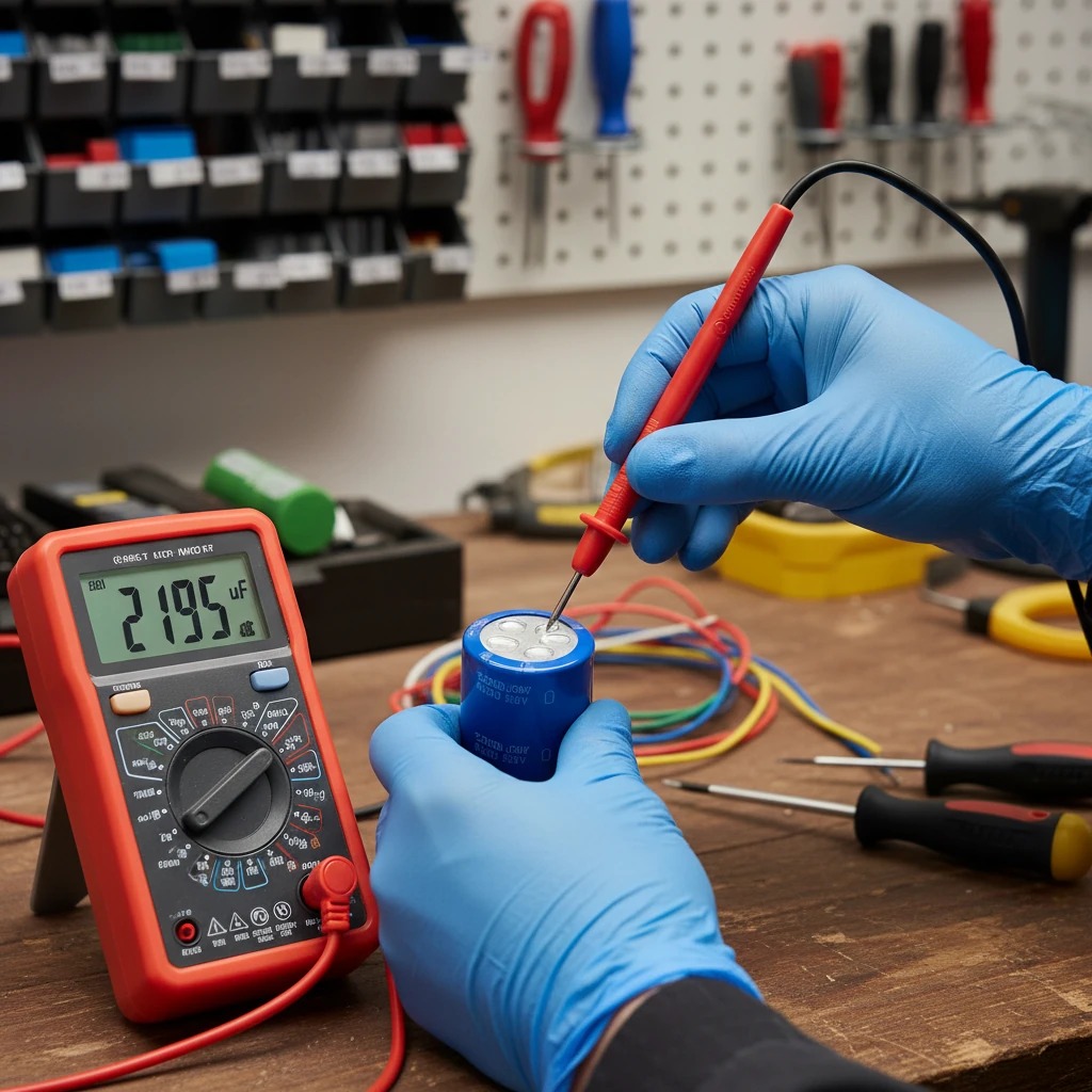 تست خازن سه فاز با مولتی متر
